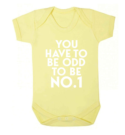 You have to be odd to be No.1 Baby Vest pale yellow 18-24 months