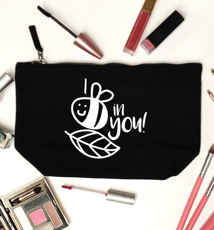 I believe in you black makeup bag