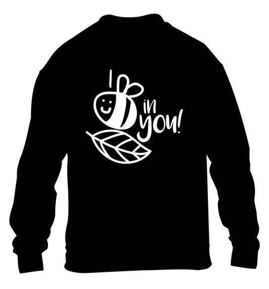 I believe in you children's black sweater 12-13 Years