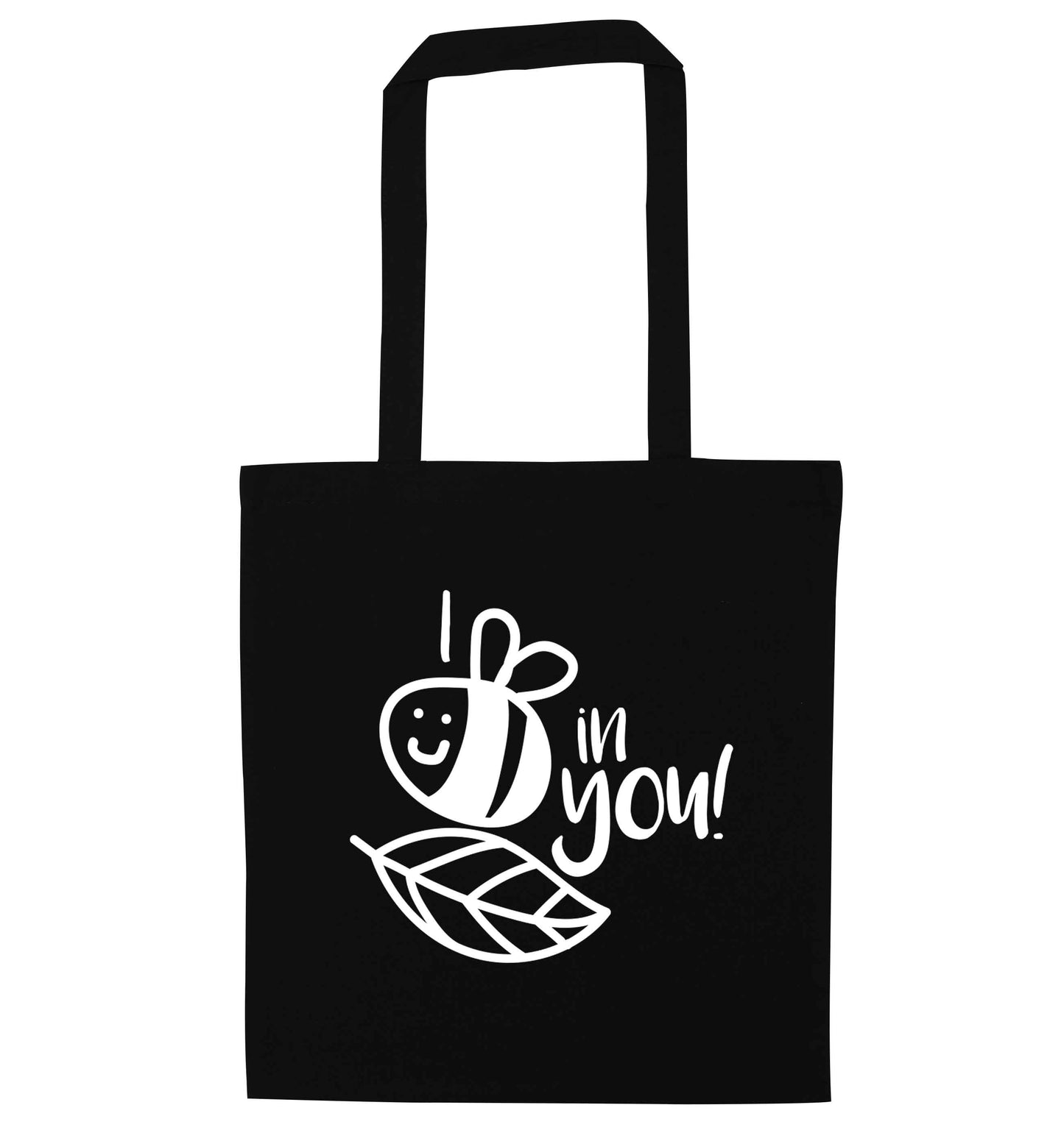 I believe in you black tote bag