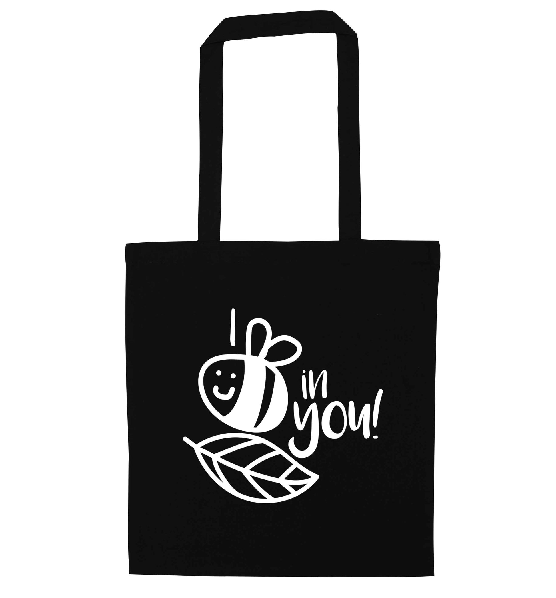I believe in you black tote bag