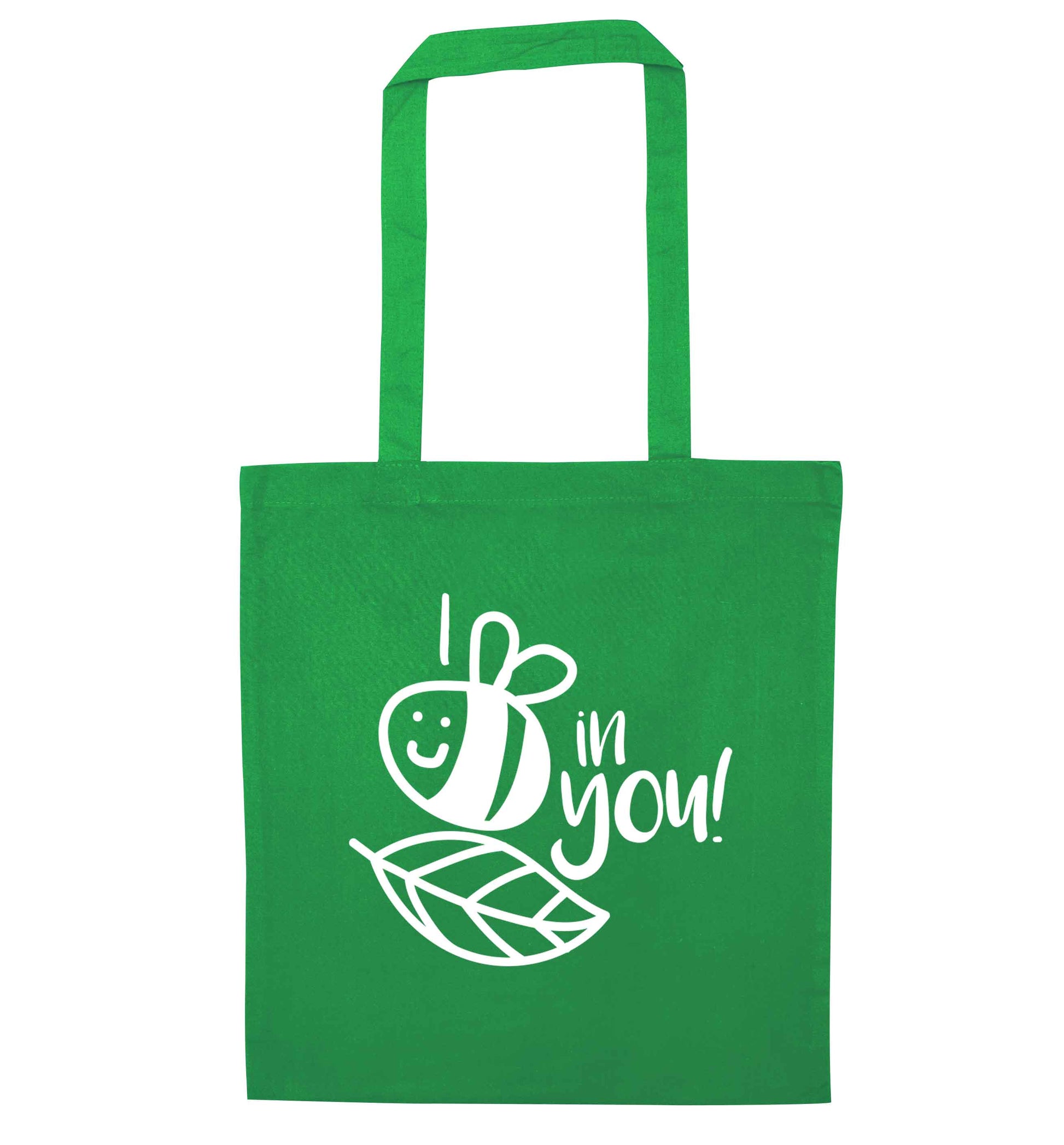 I believe in you green tote bag