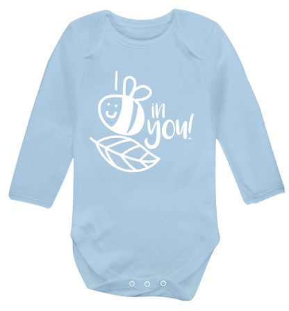 I believe in you Baby Vest long sleeved pale blue 6-12 months