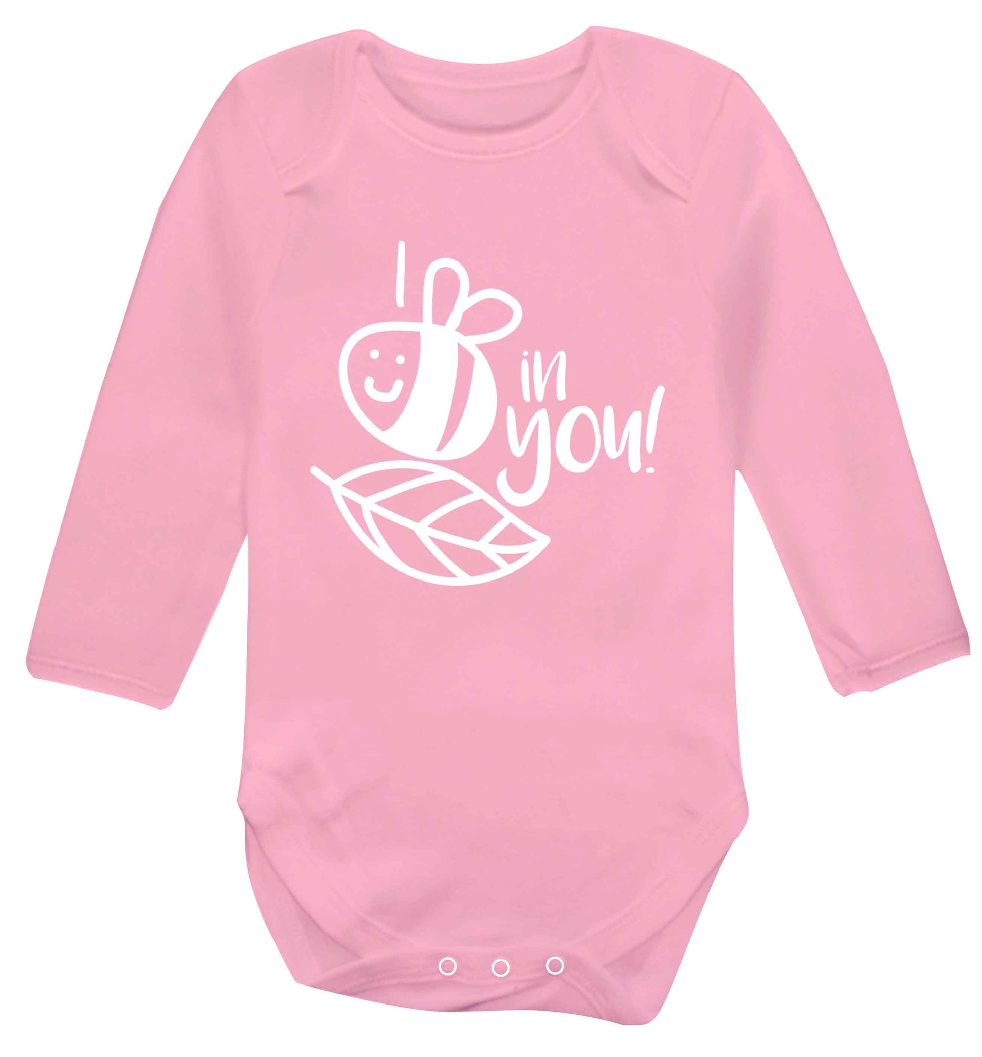 I believe in you Baby Vest long sleeved pale pink 6-12 months