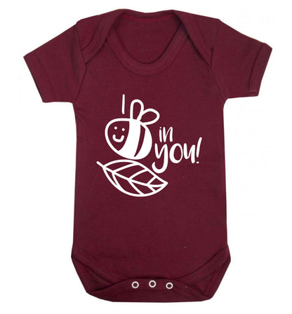I believe in you Baby Vest maroon 18-24 months