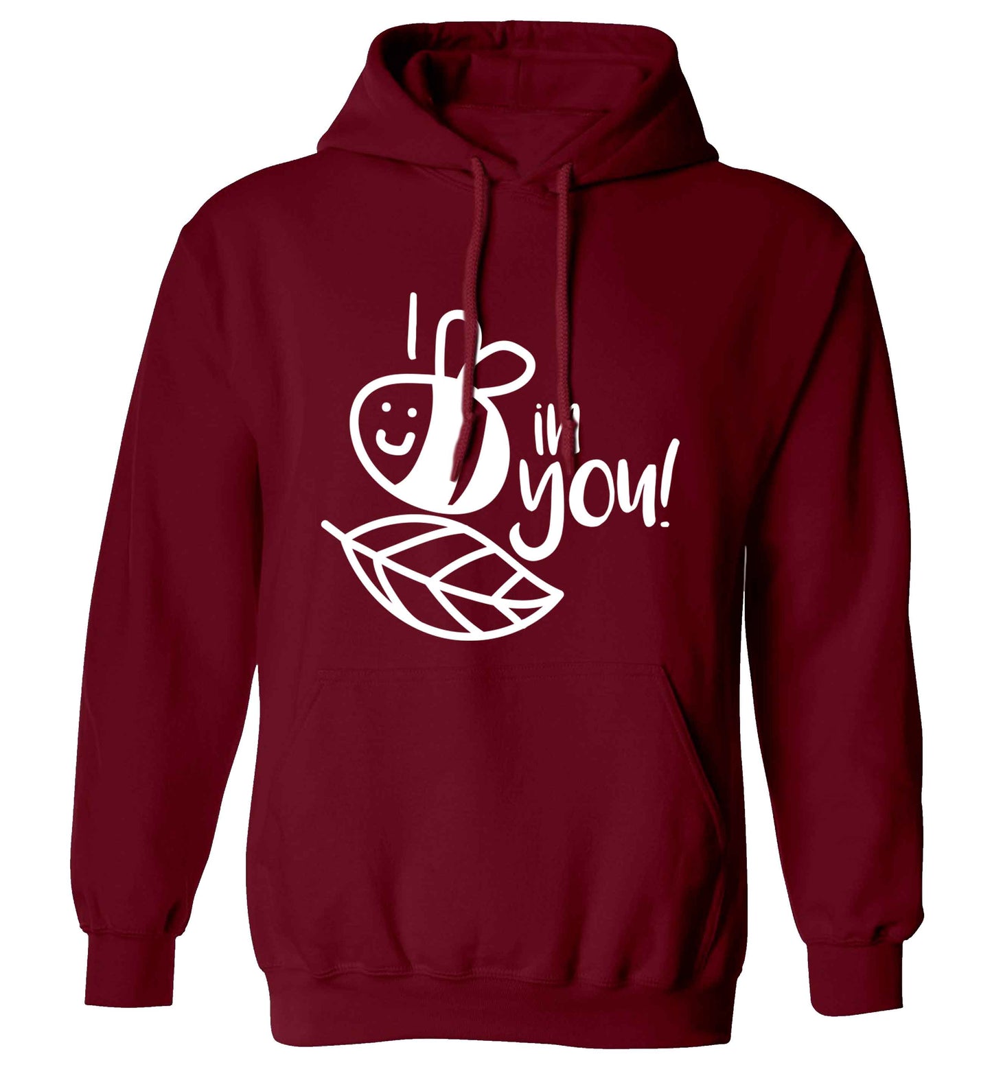 I believe in you adults unisex maroon hoodie 2XL