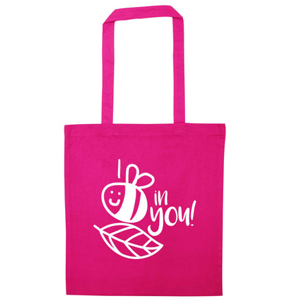I believe in you pink tote bag