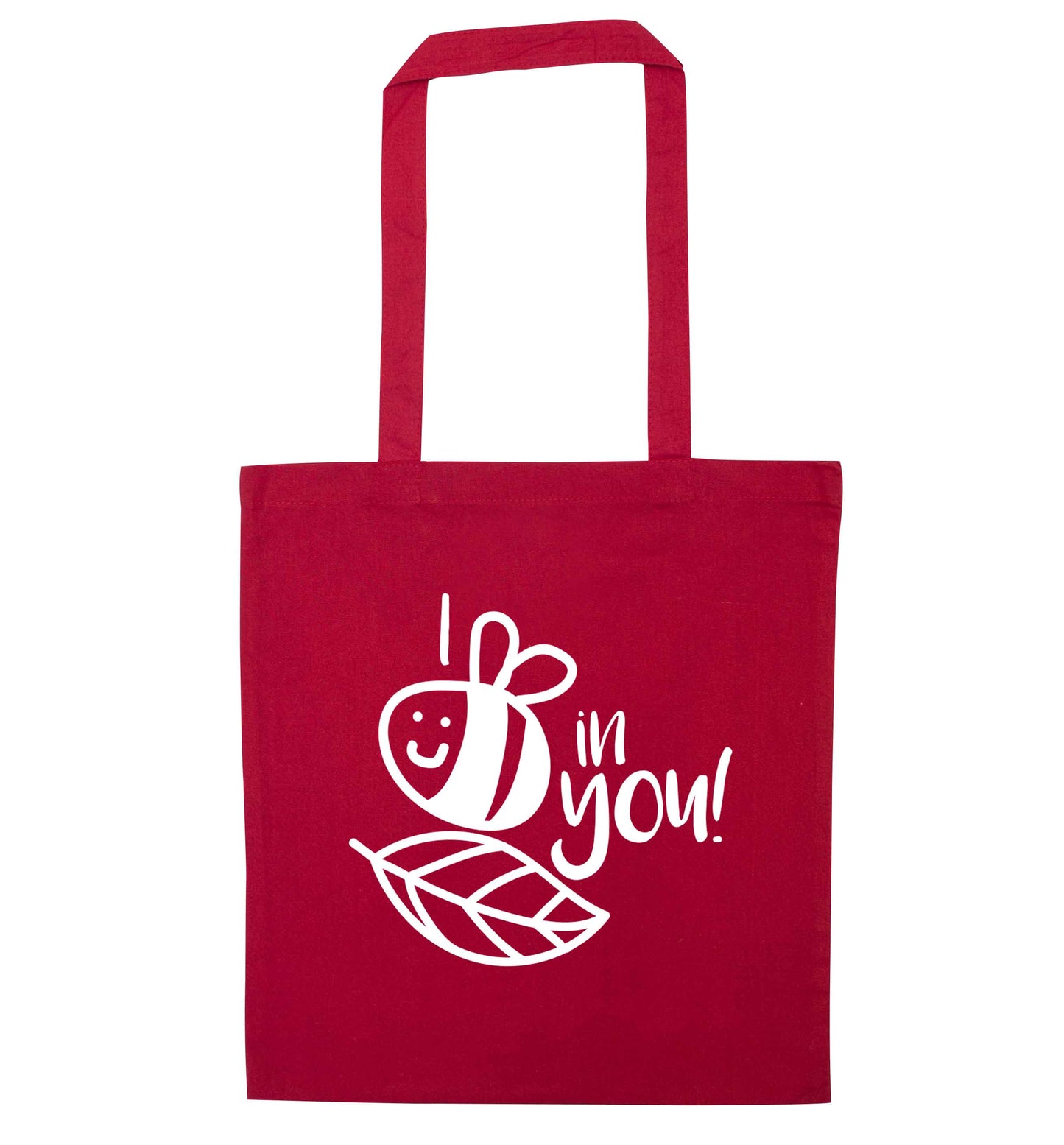 I believe in you red tote bag