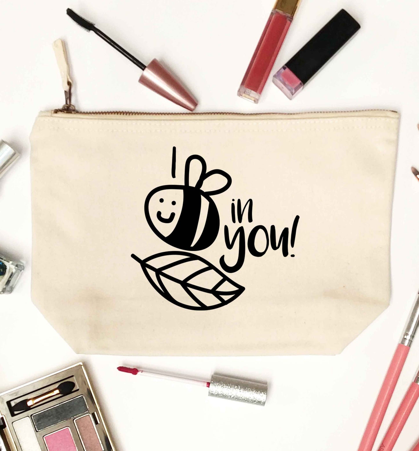 I believe in you natural makeup bag