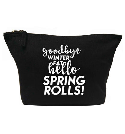 Goodbye winter fat hello spring rolls | makeup / wash bag