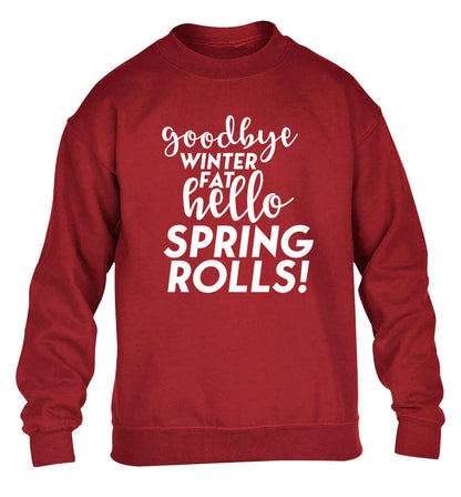 Goodbye winter fat hello spring rolls children's grey sweater 12-13 Years