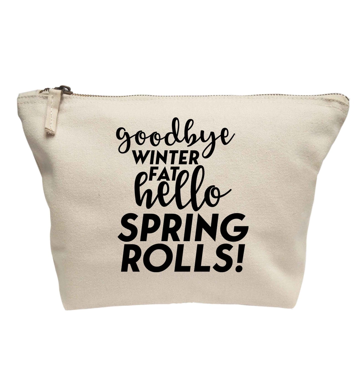 Goodbye winter fat hello spring rolls | makeup / wash bag