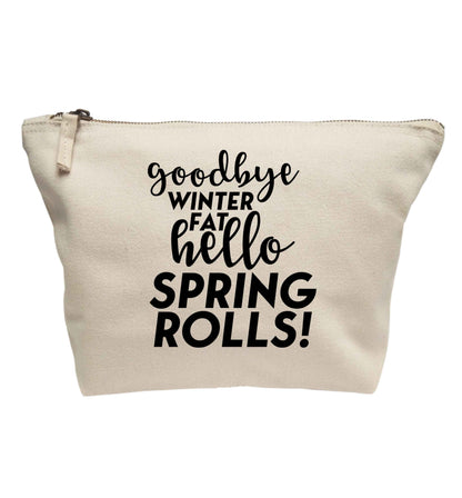 Goodbye winter fat hello spring rolls | makeup / wash bag