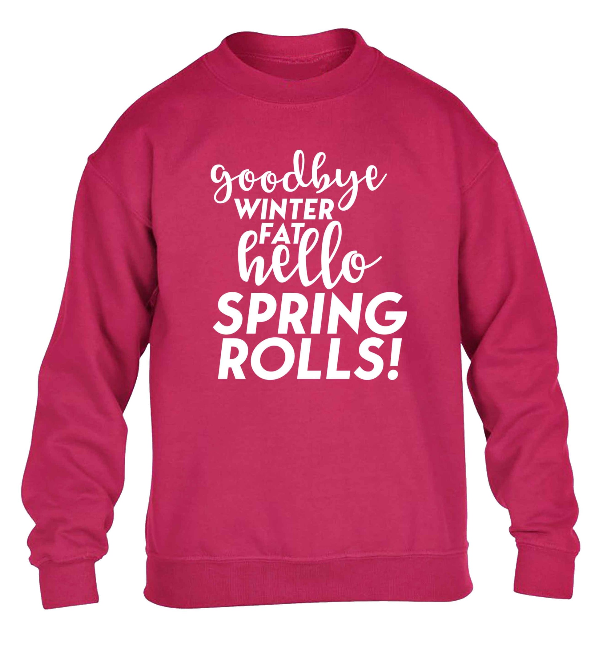 Goodbye winter fat hello spring rolls children's pink sweater 12-13 Years