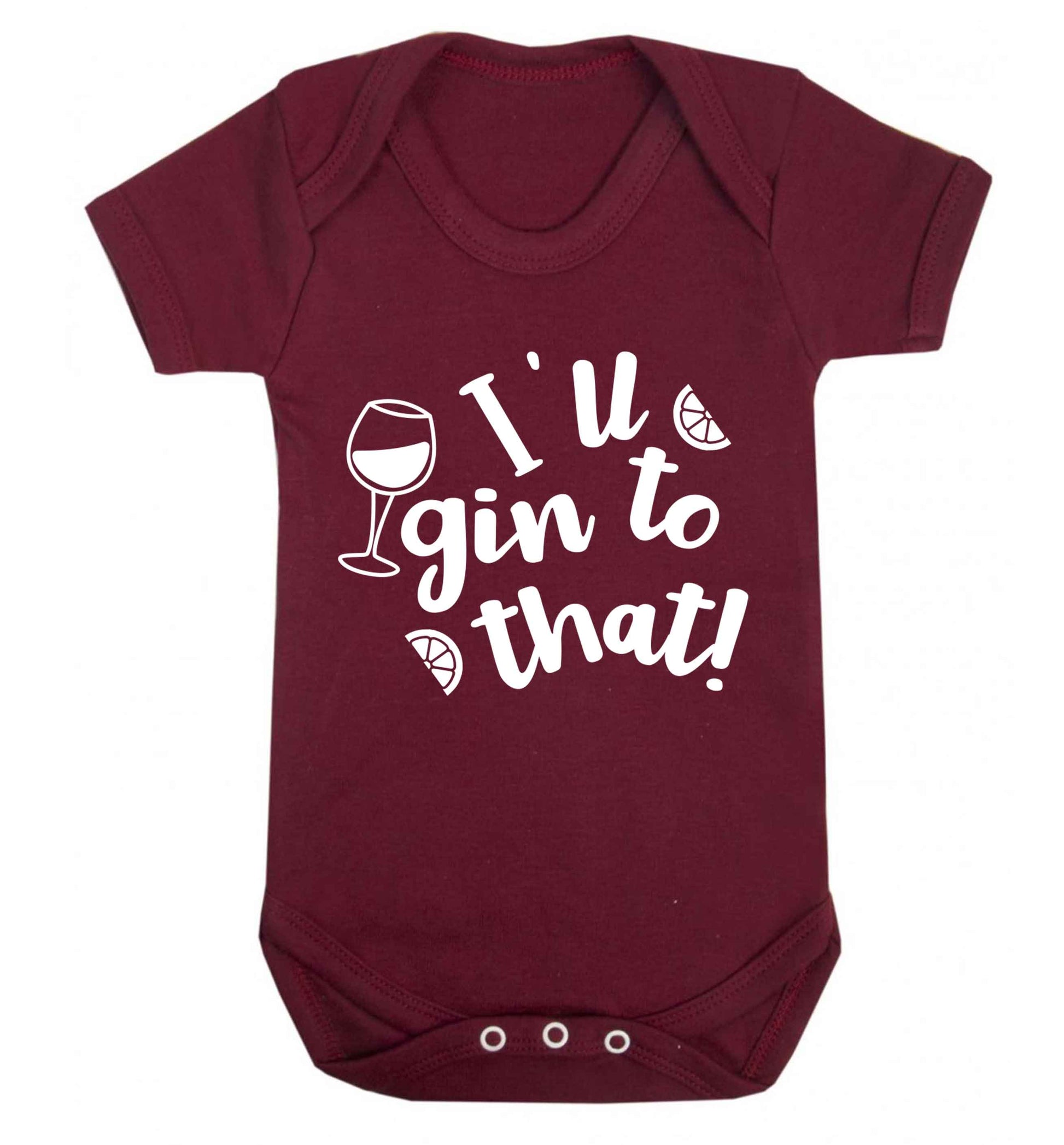 I'll gin to that! Baby Vest maroon 18-24 months
