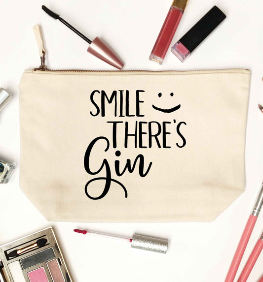 Smile there's gin natural makeup bag