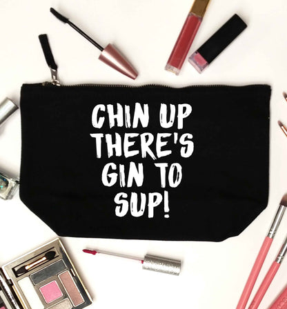 Chin up there's gin to sup black makeup bag