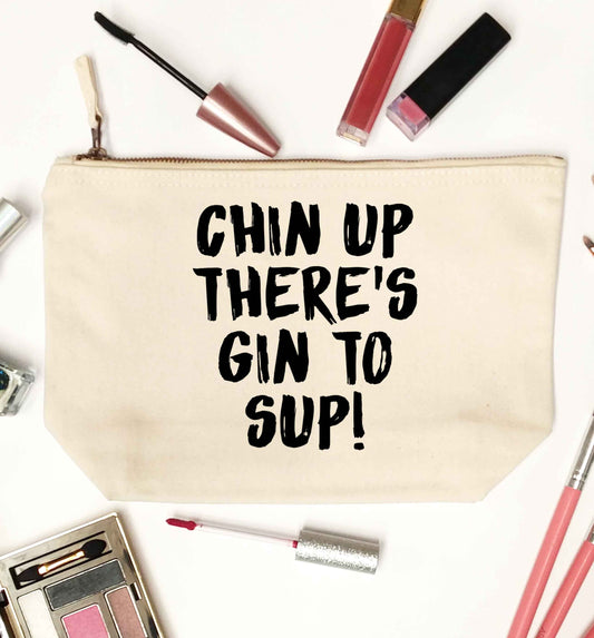 Chin up there's gin to sup natural makeup bag