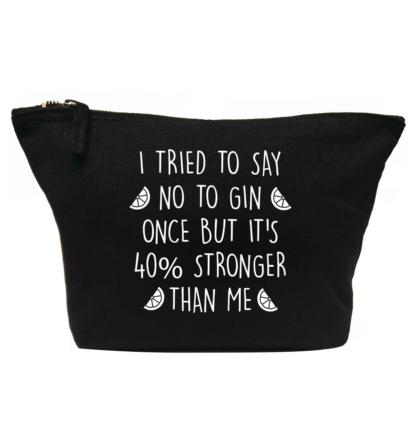 I tried to say no to gin once but it's 40% stronger than me | makeup / wash bag