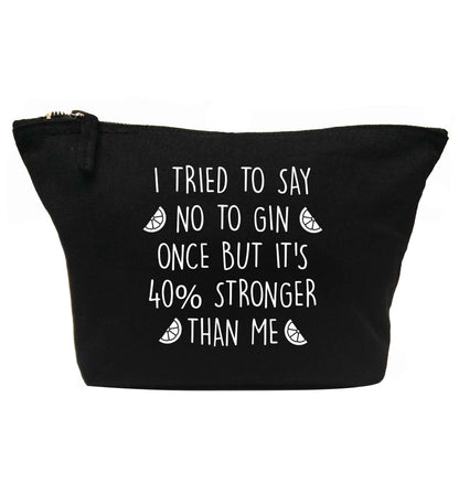 I tried to say no to gin once but it's 40% stronger than me | makeup / wash bag
