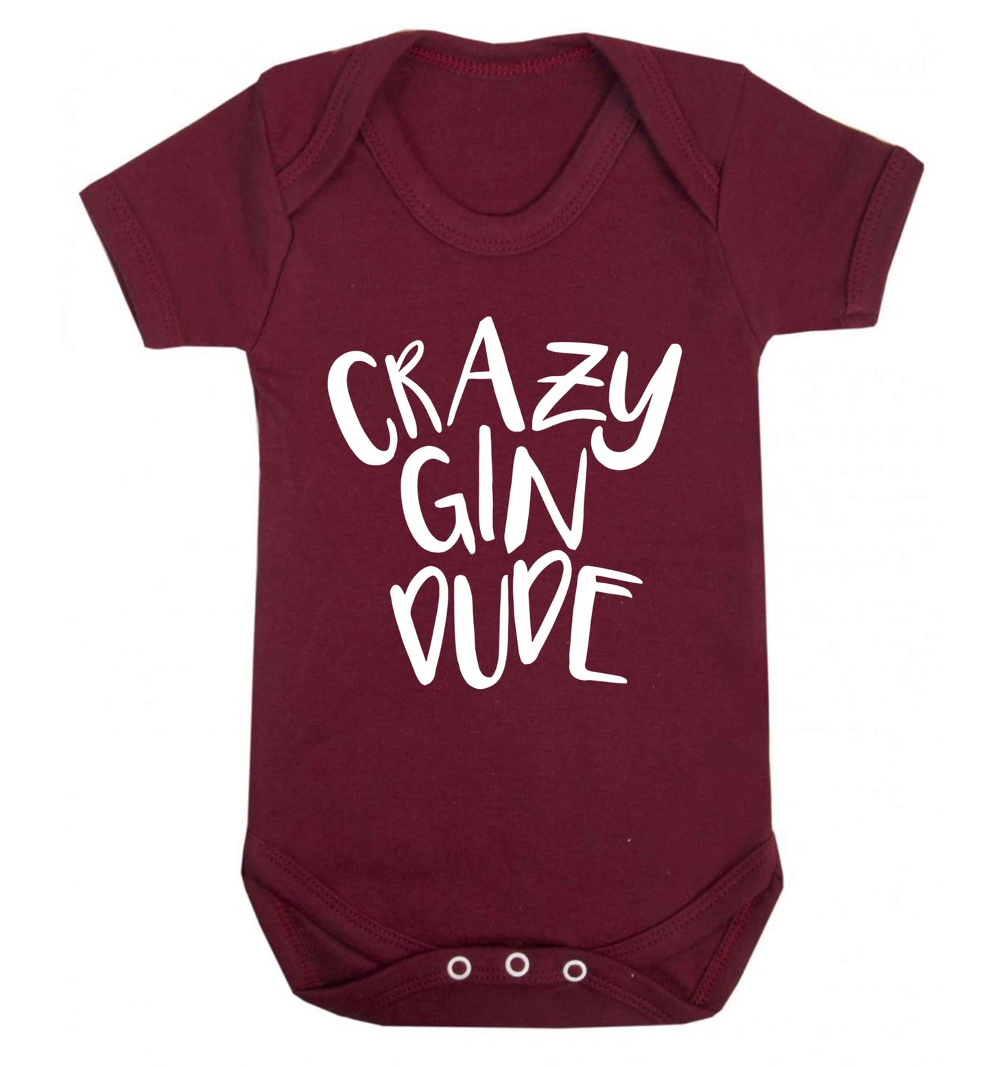 Crazy gin dude Baby Vest maroon 18-24 months