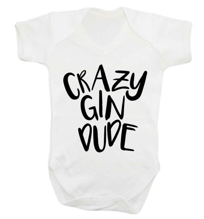 Crazy gin dude Baby Vest white 18-24 months