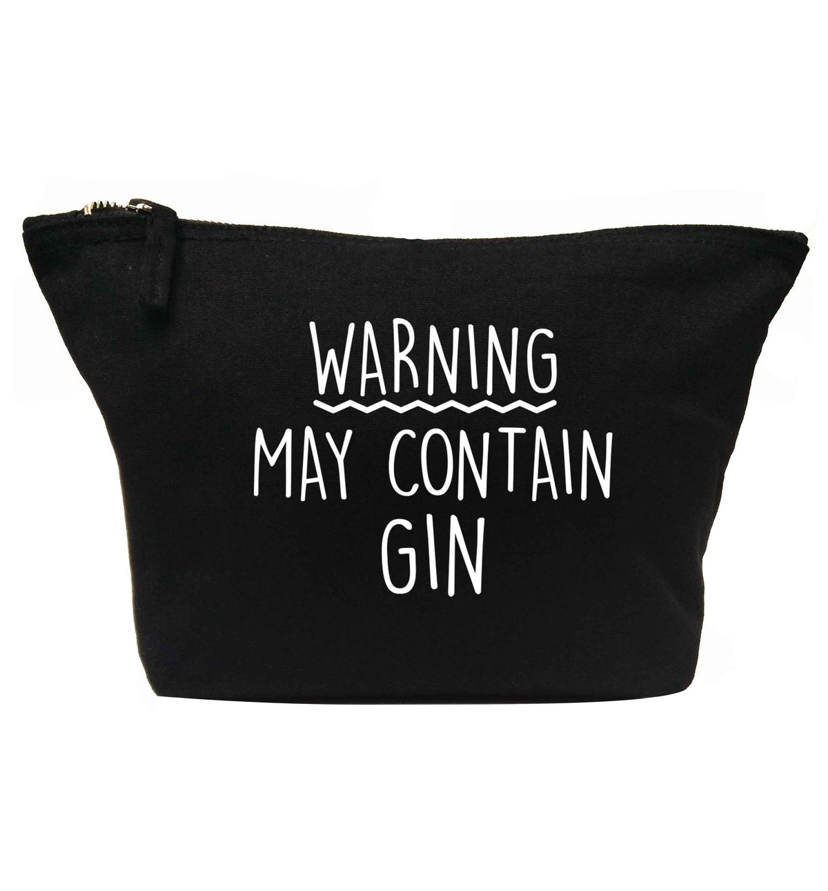Warning may contain gin | makeup / wash bag