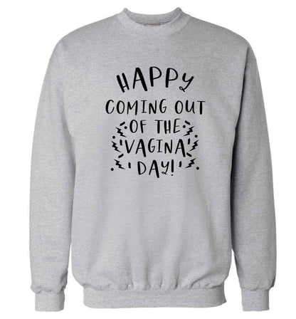 Happy coming out of the vagina day Adult's unisex grey Sweater 2XL