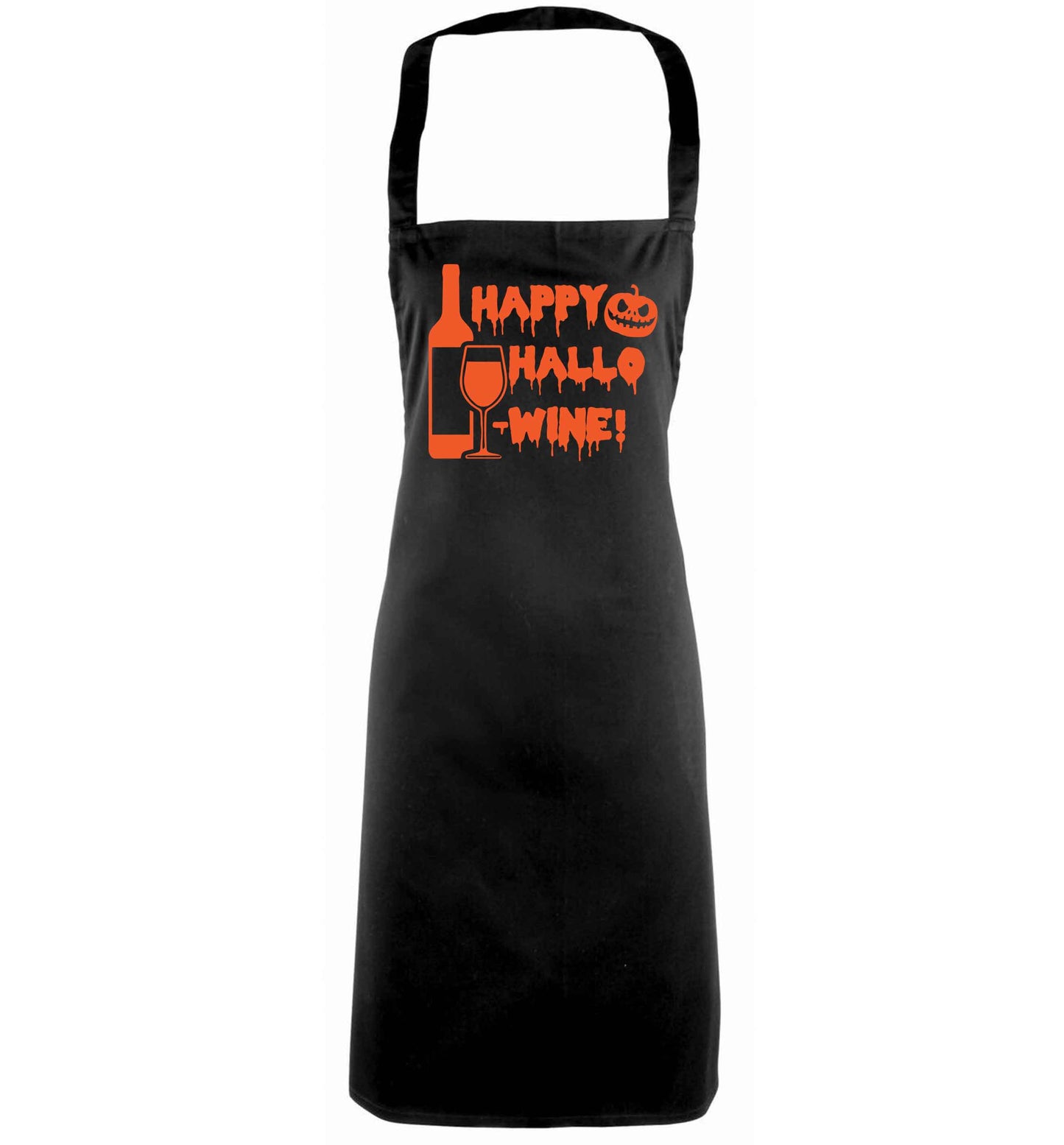 Happy hallow-wine black apron