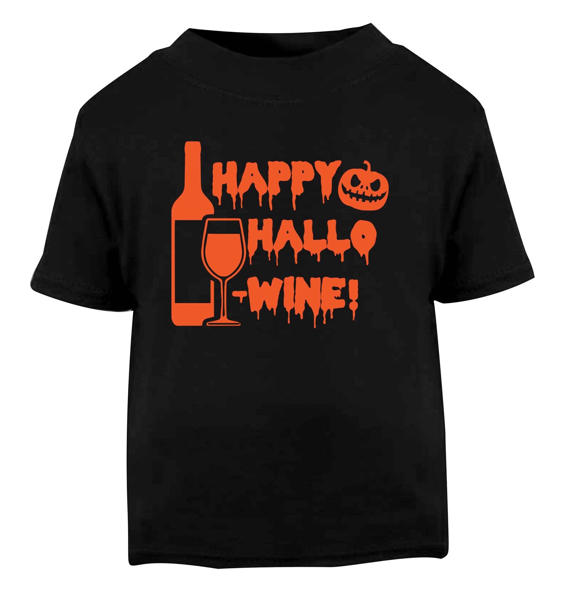Happy hallow-wine Black Baby Toddler Tshirt 2 years