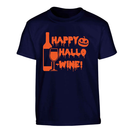 Happy hallow-wine Children's navy Tshirt 12-13 Years