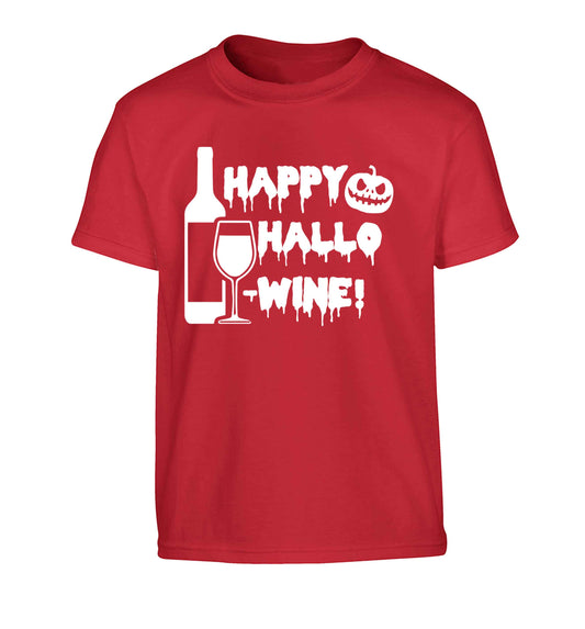 Happy hallow-wine Children's red Tshirt 12-13 Years