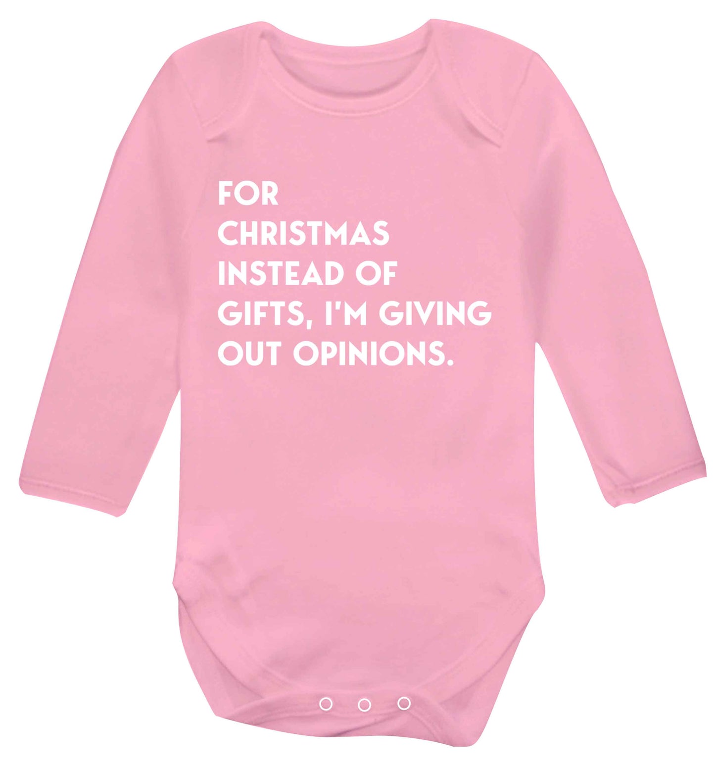 For Christmas instead of giving out gifts I'm giving out opinions Baby Vest long sleeved pale pink 6-12 months