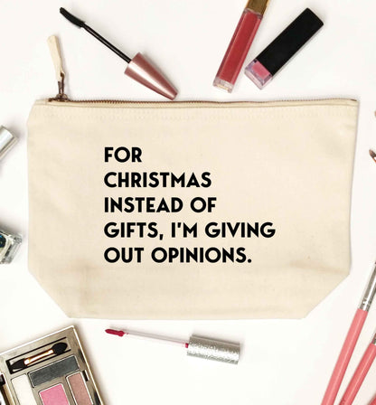 For Christmas instead of giving out gifts I'm giving out opinions natural makeup bag