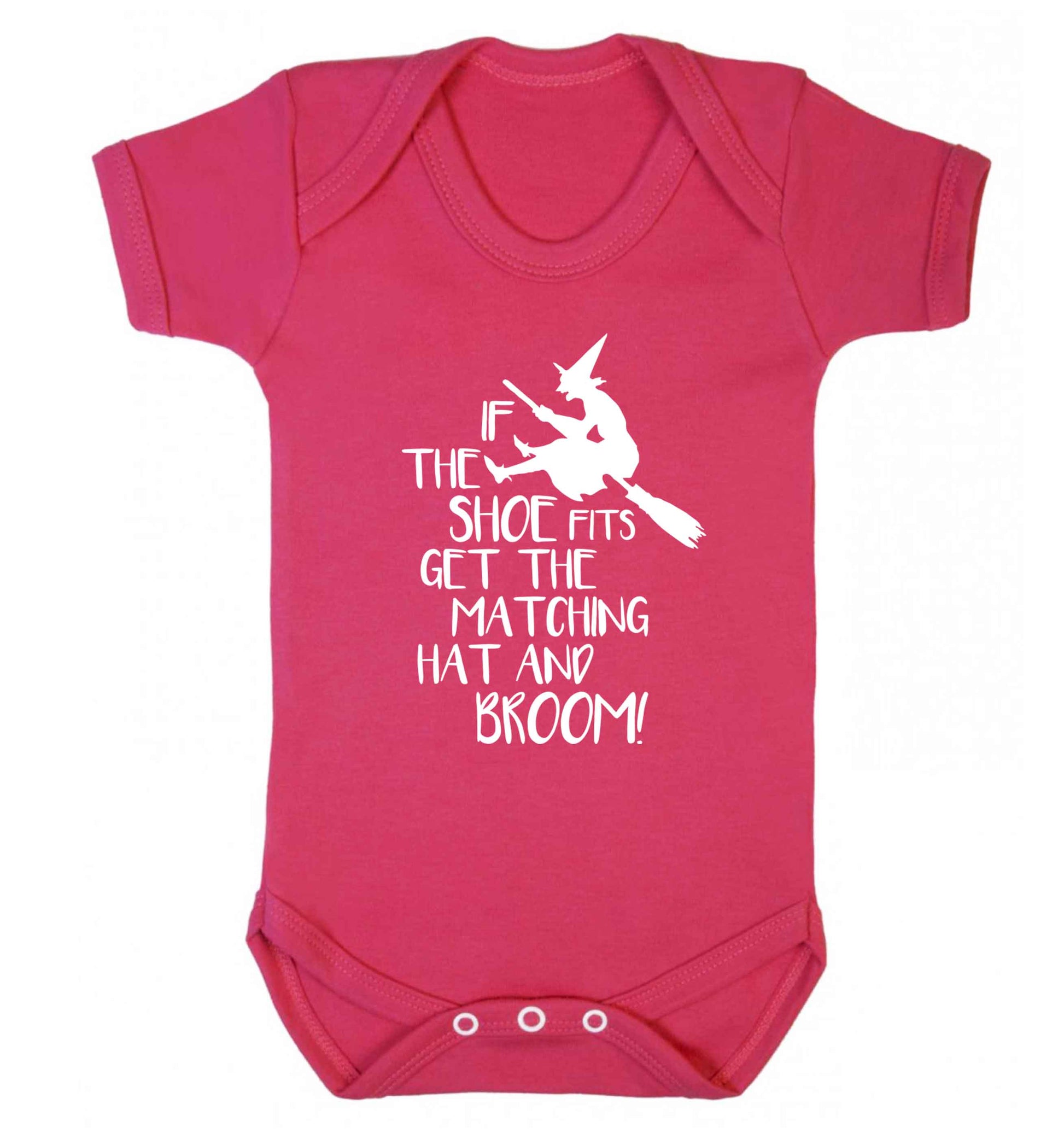If the shoe fits get the matching hat and broom Baby Vest dark pink 18-24 months