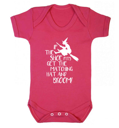 If the shoe fits get the matching hat and broom Baby Vest dark pink 18-24 months