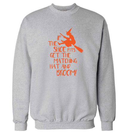 If the shoe fits get the matching hat and broom Adult's unisex grey Sweater 2XL