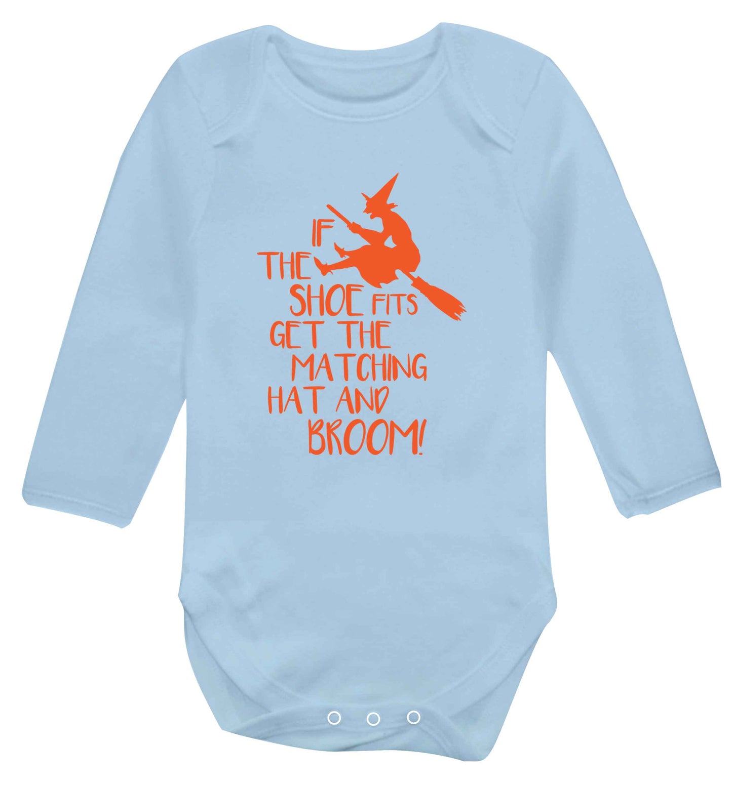 If the shoe fits get the matching hat and broom Baby Vest long sleeved pale blue 6-12 months