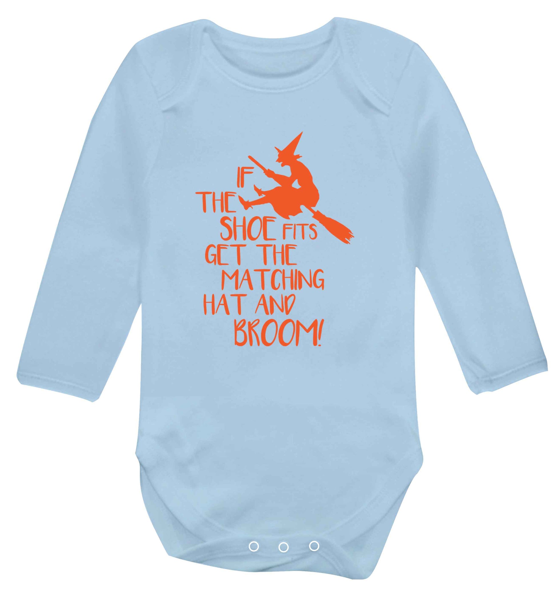 If the shoe fits get the matching hat and broom Baby Vest long sleeved pale blue 6-12 months