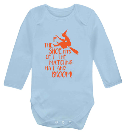 If the shoe fits get the matching hat and broom Baby Vest long sleeved pale blue 6-12 months