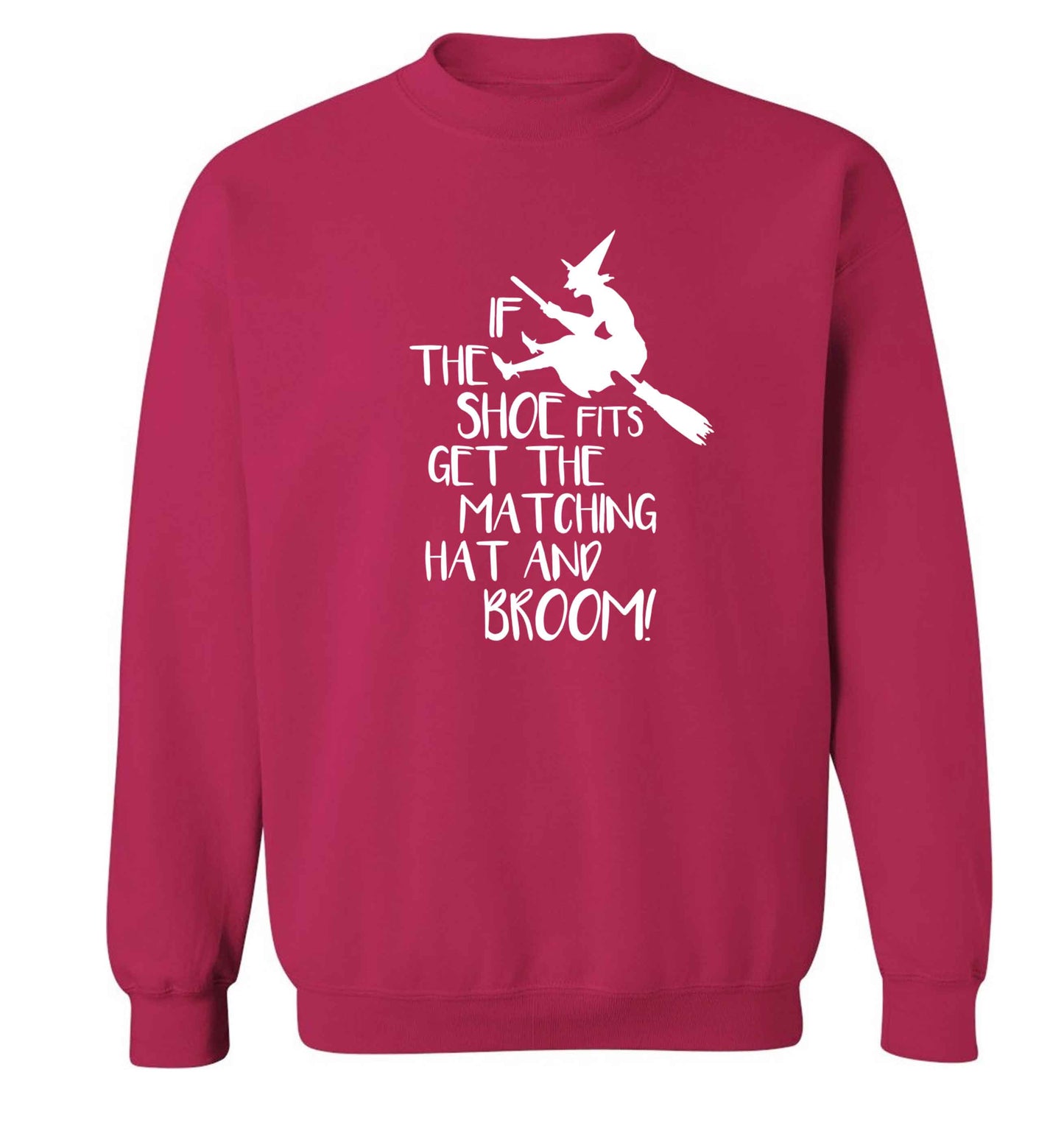 If the shoe fits get the matching hat and broom Adult's unisex pink Sweater 2XL