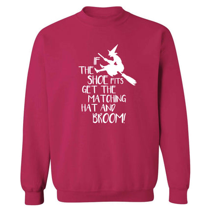 If the shoe fits get the matching hat and broom Adult's unisex pink Sweater 2XL