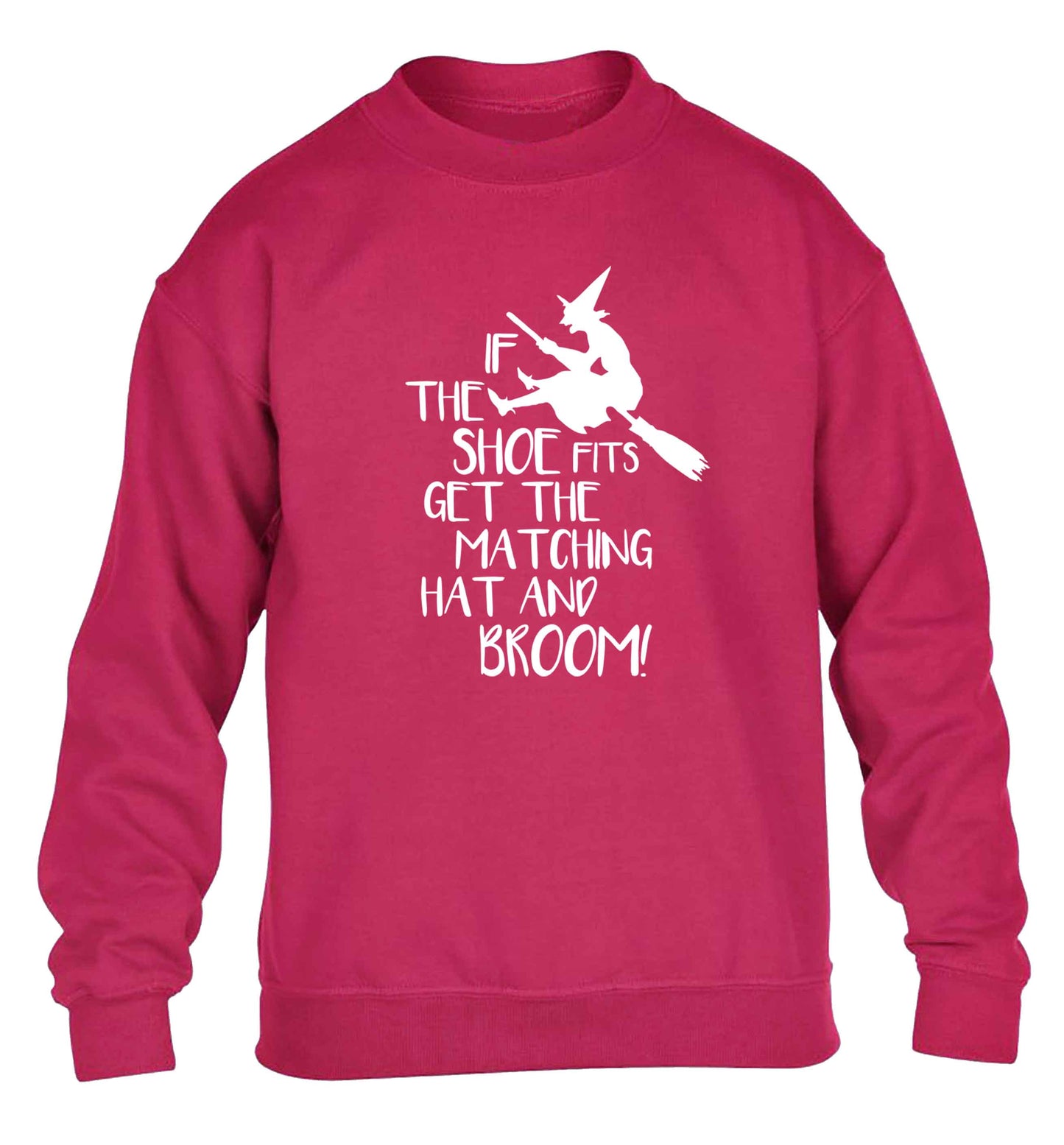If the shoe fits get the matching hat and broom children's pink sweater 12-13 Years