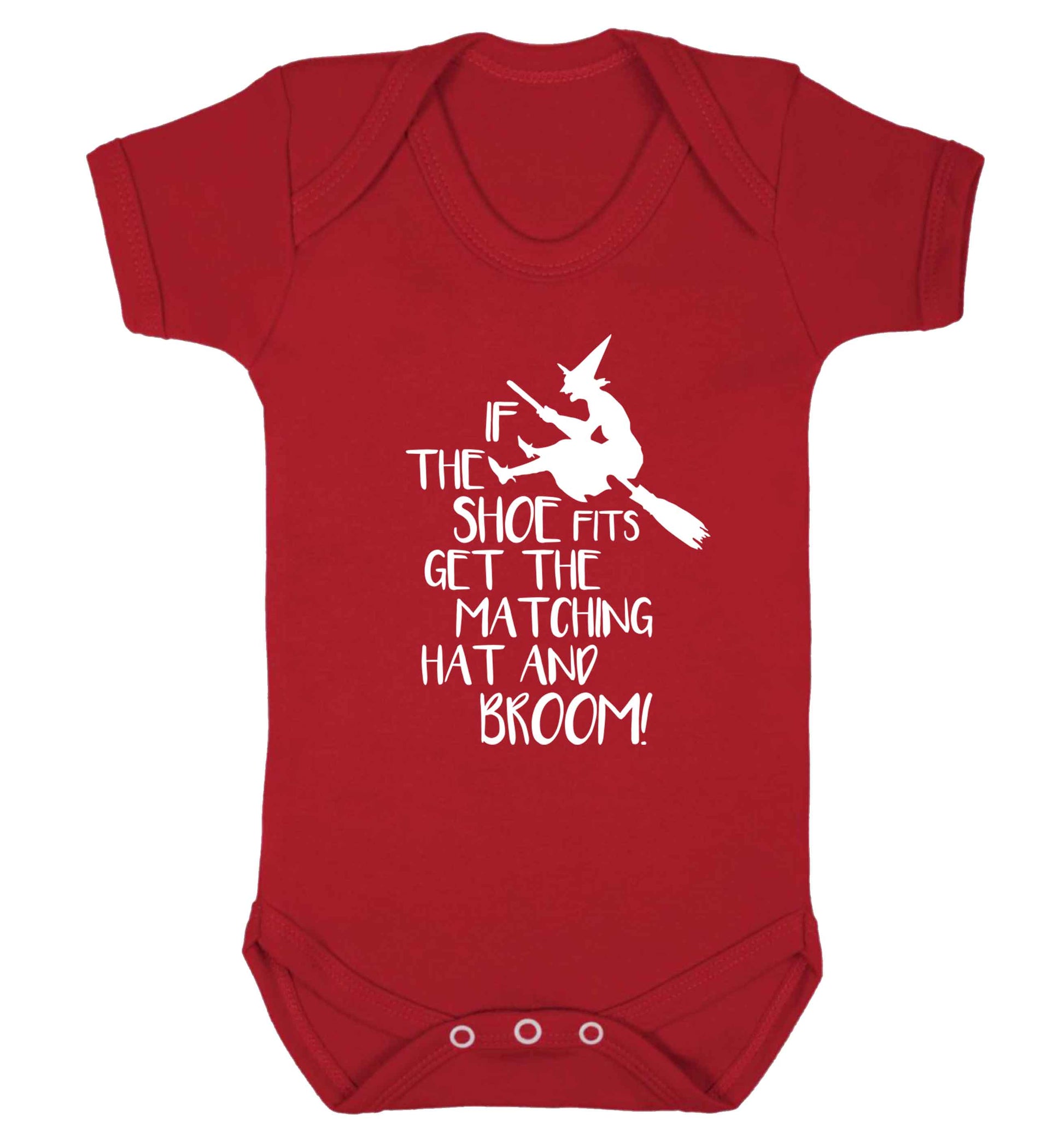 If the shoe fits get the matching hat and broom Baby Vest red 18-24 months