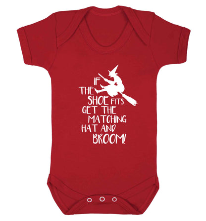 If the shoe fits get the matching hat and broom Baby Vest red 18-24 months