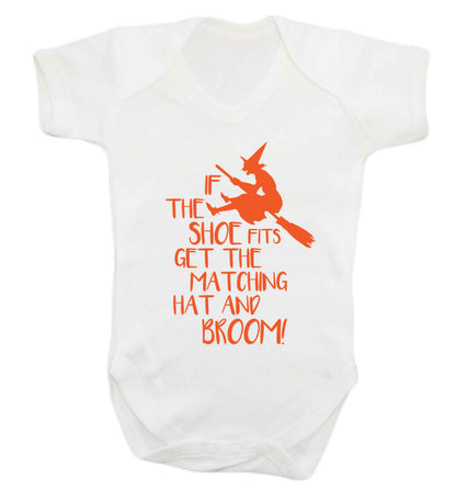 If the shoe fits get the matching hat and broom Baby Vest white 18-24 months