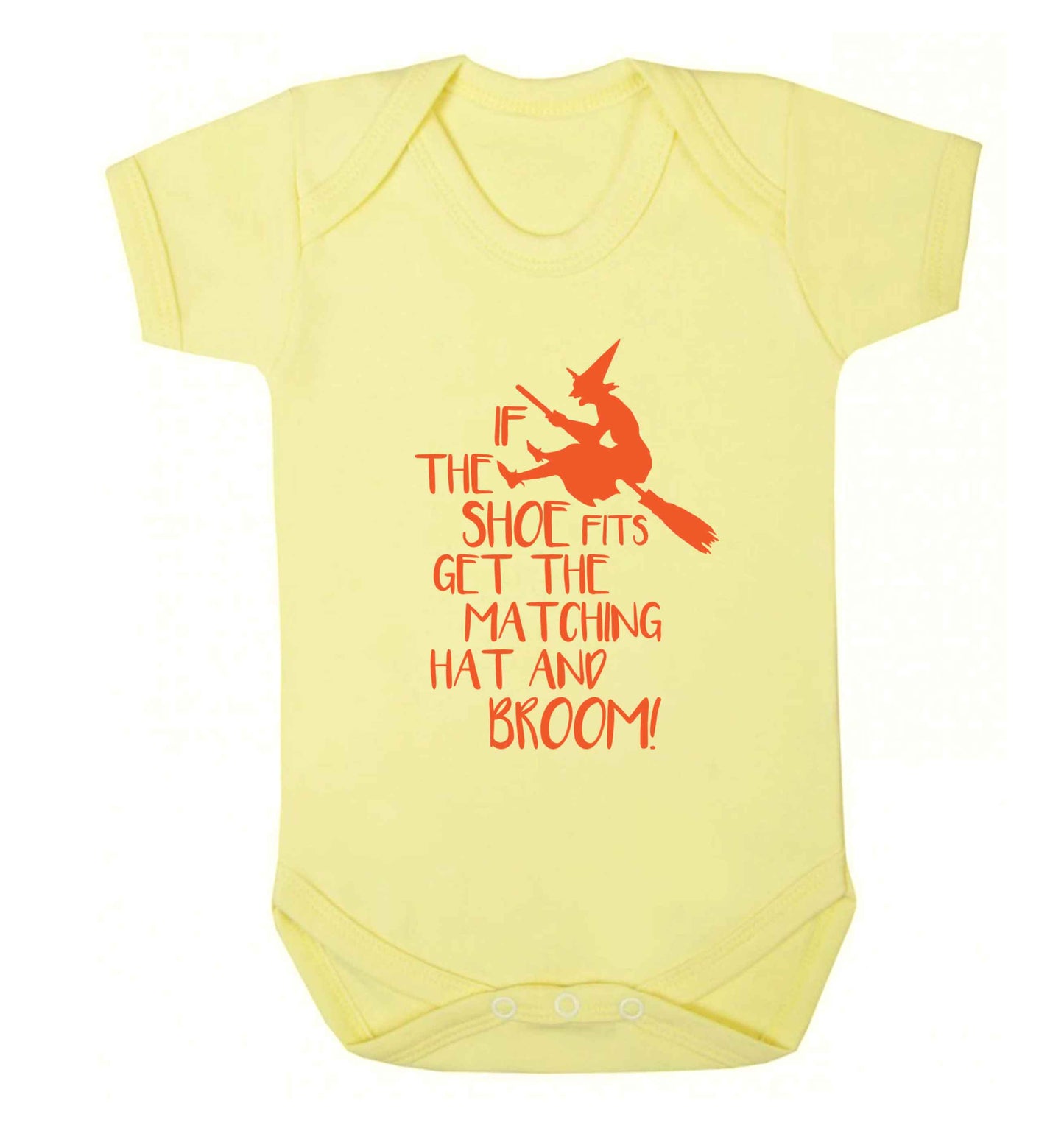 If the shoe fits get the matching hat and broom Baby Vest pale yellow 18-24 months
