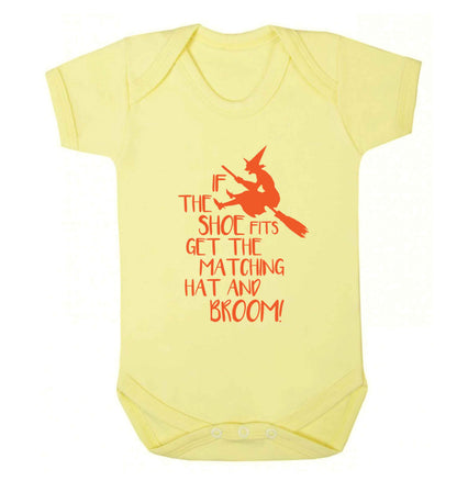 If the shoe fits get the matching hat and broom Baby Vest pale yellow 18-24 months