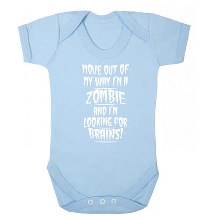 I'm a zombie and I'm looking for brains! Baby Vest pale blue 18-24 months