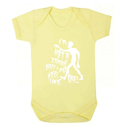 I'm not a zombie but I do feel like one! Baby Vest pale yellow 18-24 months